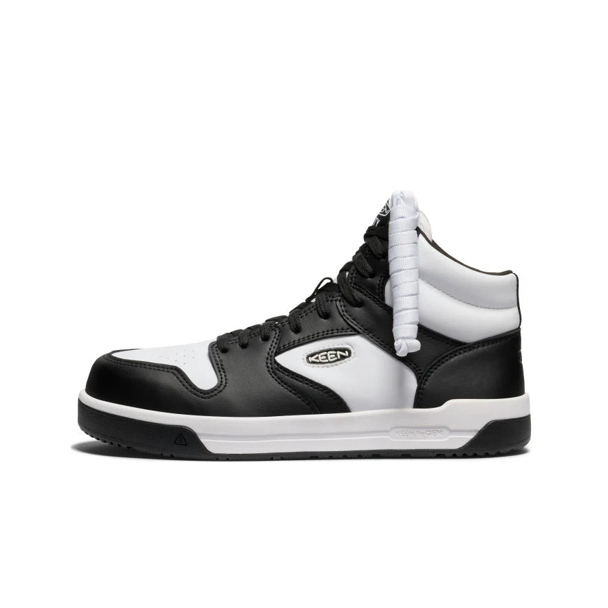 Men's Overton Mid Work Shoe (Carbon Toe) | Star White/Black - Image 4