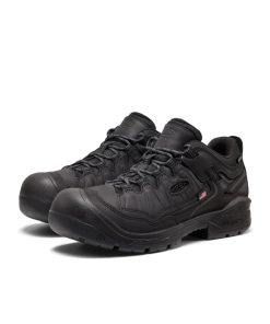 Alternative view of Men's Targhee IV Waterproof Work Shoe (Soft Toe)  |  Black/Black