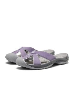 Alternative view of Women's Bali Leather Slide Sandal  |  Purple Haze/Steel Grey