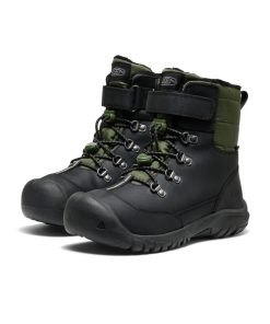 Alternative view of Big Kids' Kanibou Waterproof Winter Boot  |  Black/Bronze Green