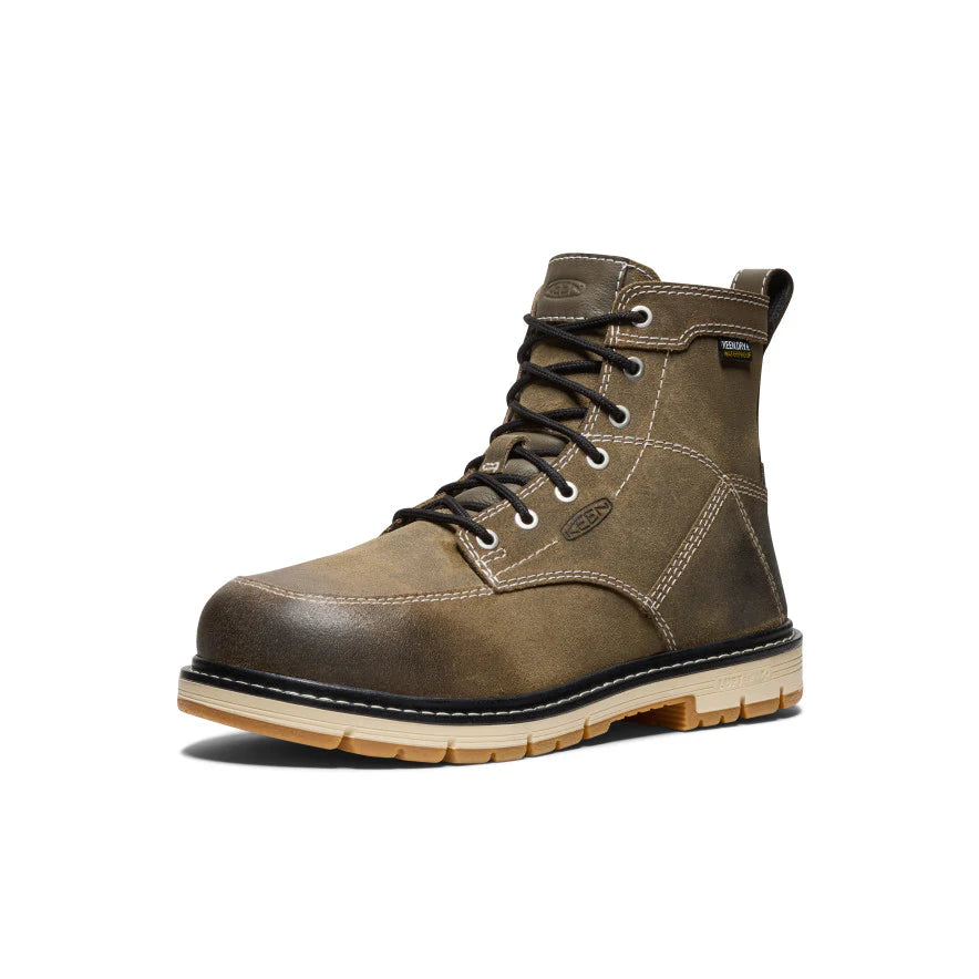 Women's San Jose 6 Waterproof 90° Heel Boot (Aluminum Toe) | Steel Grey/Gum - Image 3