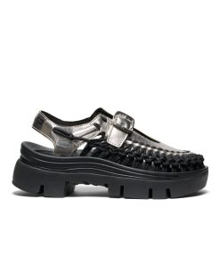 All Gender UNEEK PLT Mary Jane Sneaker  |  Silver/Black