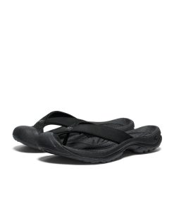 Alternative view of Women's Waimea Leather Flip-Flop  |  Black/Black
