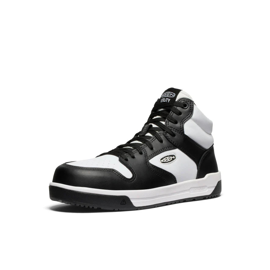 Men's Overton Mid Work Shoe (Carbon Toe) | Star White/Black - Image 3