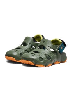 Alternative view of Toddlers' HyperFLT Clog  |  Bronze Green/Orange Peel