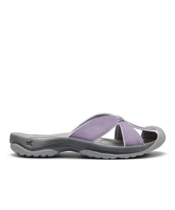 Women's Bali Leather Slide Sandal  |  Purple Haze/Steel Grey