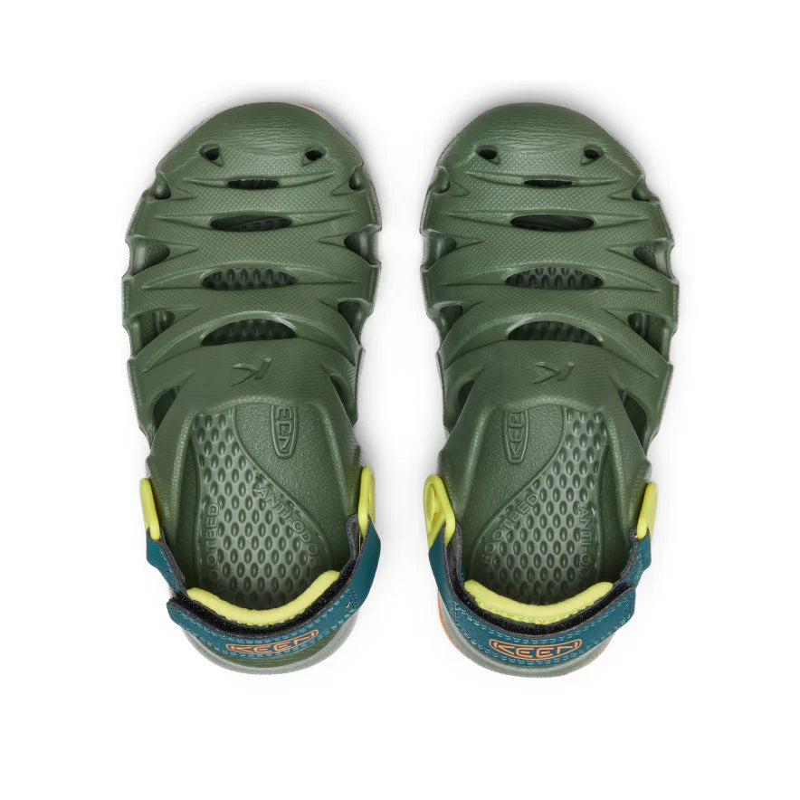 Little Kids' HyperFLT Clog | Bronze Green/Orange Peel - Image 4