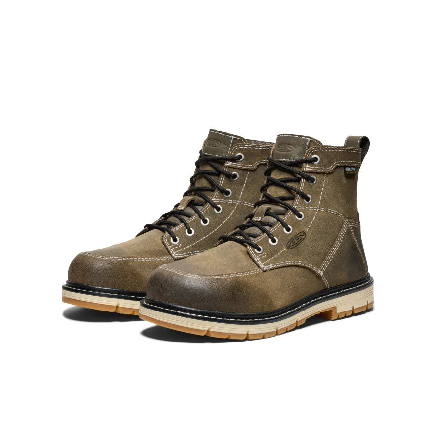 Women's San Jose 6 Waterproof 90° Heel Boot (Aluminum Toe) | Steel Grey/Gum - Image 2