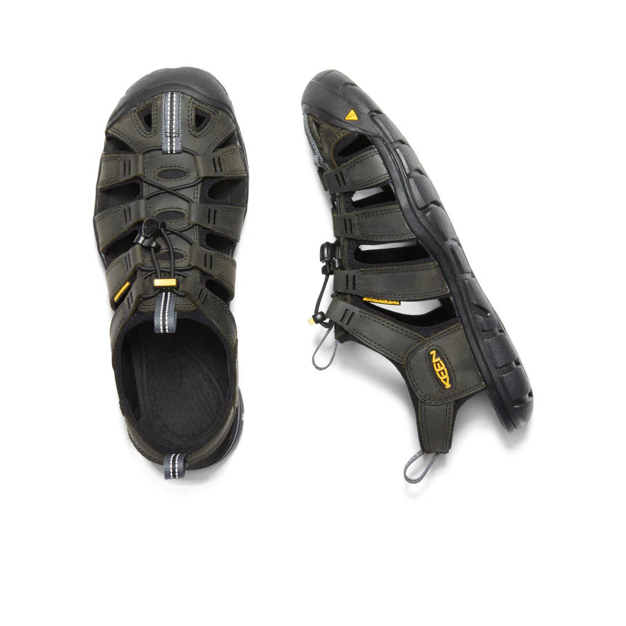 Men's Clearwater CNX Leather Sandal | Magnet/Black - Image 4