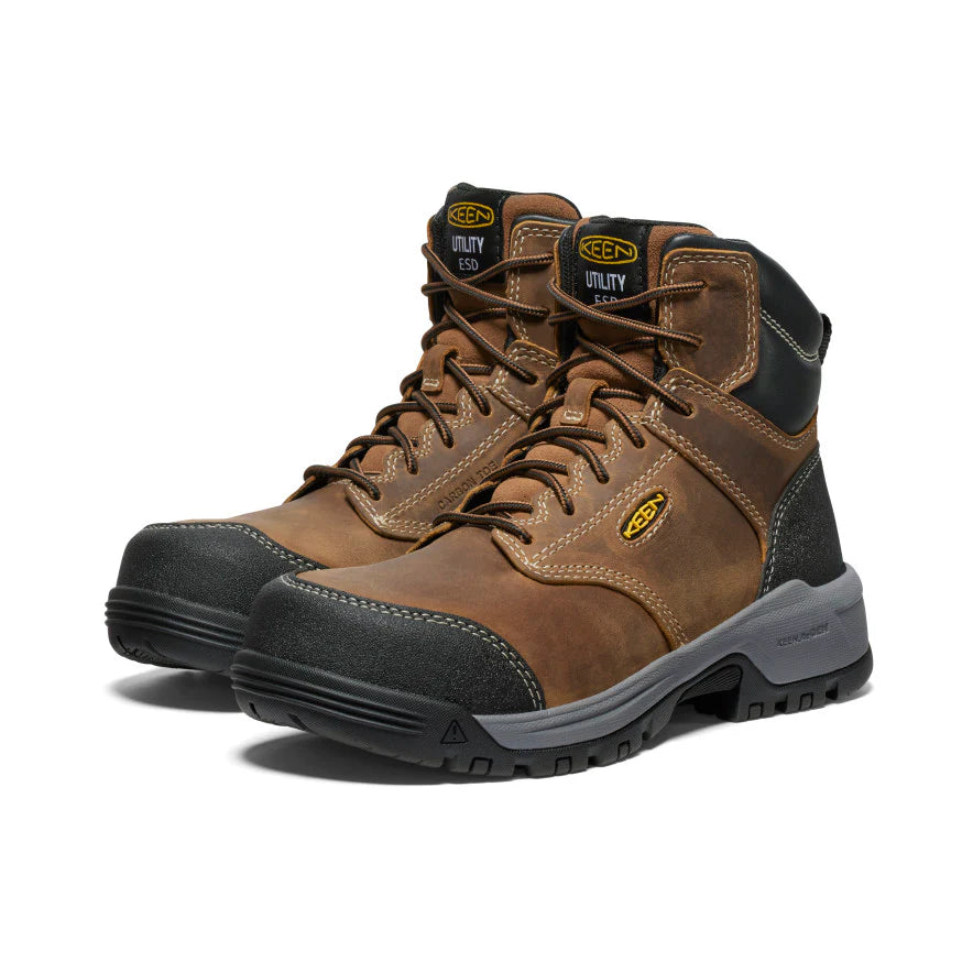 Women's Evanston 6 ESD Boot (Carbon Toe) | Bison/Black - Image 9