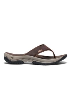 Men's Kona Leather Flip-Flop  |  Java/Dark Earth