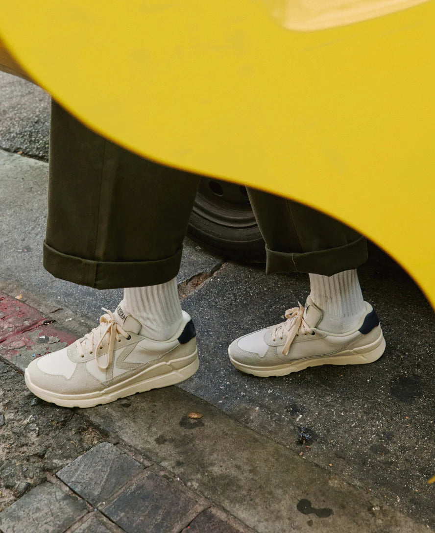 Men's KM2 Leather Jogger | Birch/Naval Academy - Image 8