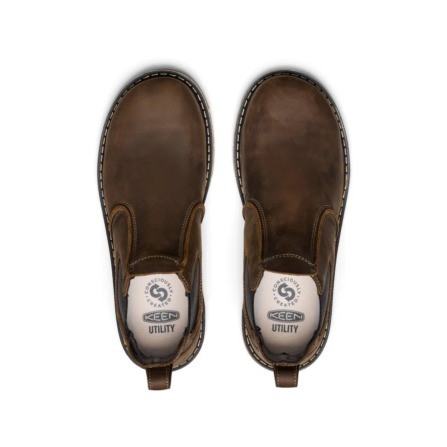 Men's San Jose Chelsea 90° Heel Boot (Aluminum Toe) | Cascade Brown/Gum - Image 4